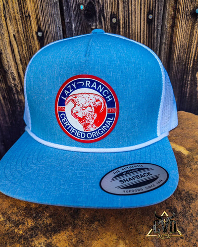 The Blue & White Certified Lazy J Ranch Cap