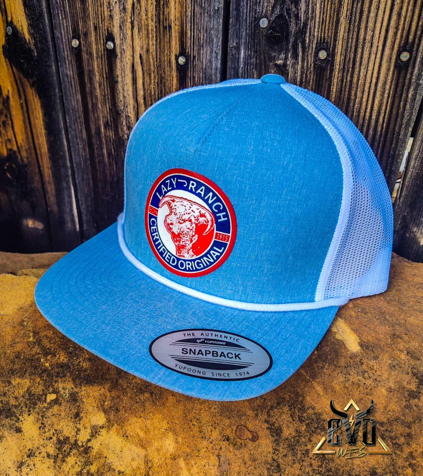 The Blue & White Certified Lazy J Ranch Cap