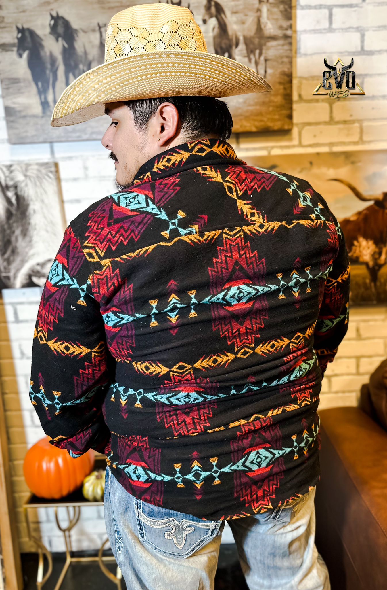 The Moctezuma Aztec Mens Shirt Jacket