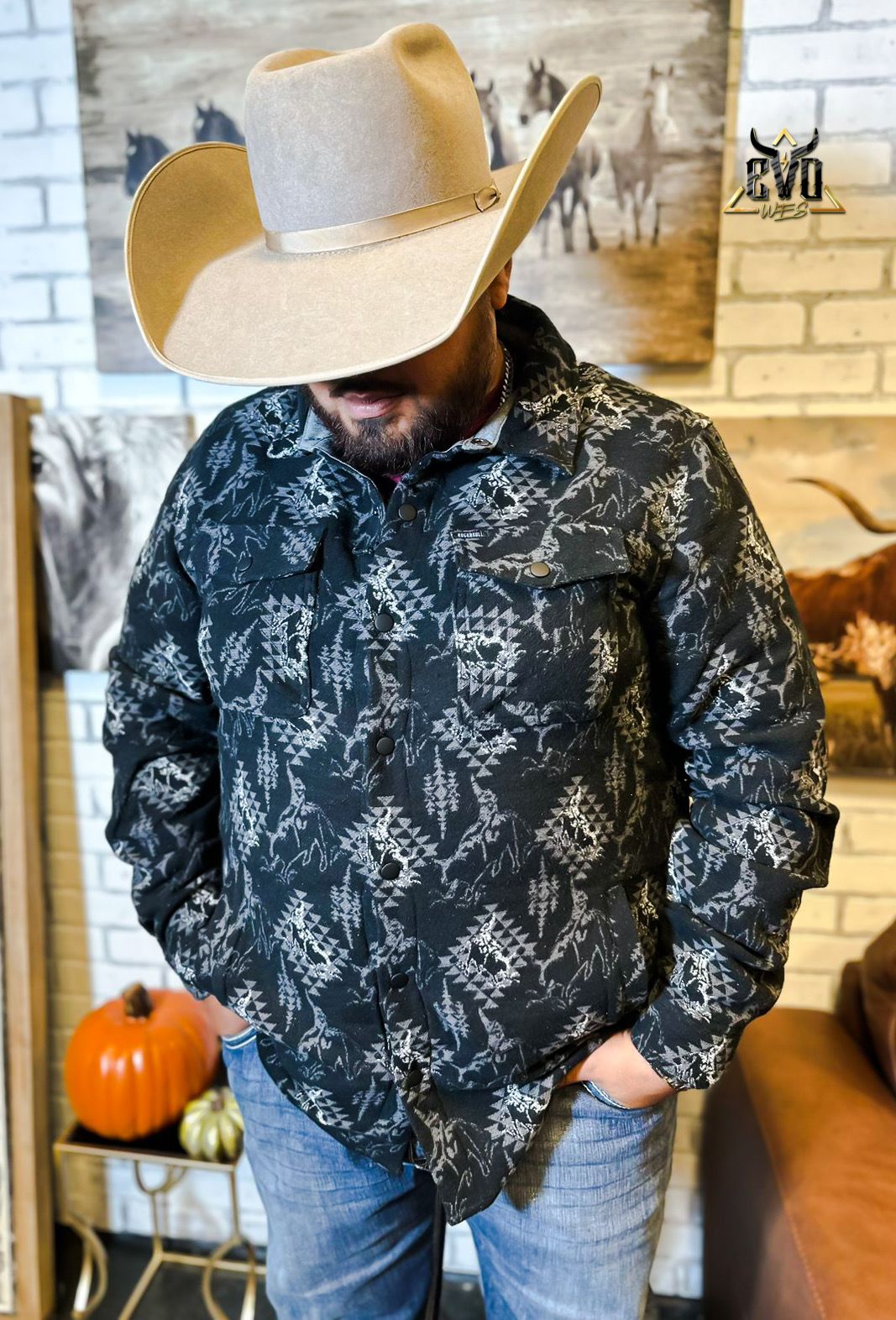 The Bull Rider Mens Shirt Jacket