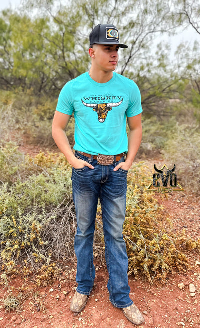 Bull Sea Green Whiskey Bent Hat Co Tee