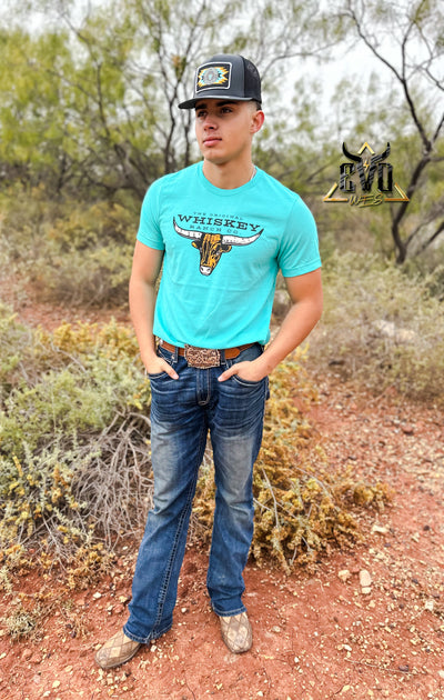 Bull Sea Green Whiskey Bent Hat Co Tee