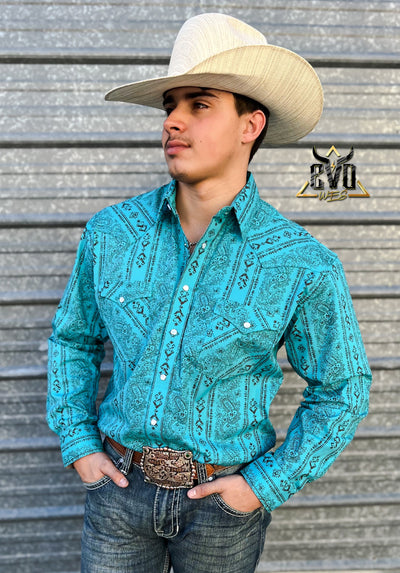 The Dual Paisley Aztec Rock & Roll Performance Shirt