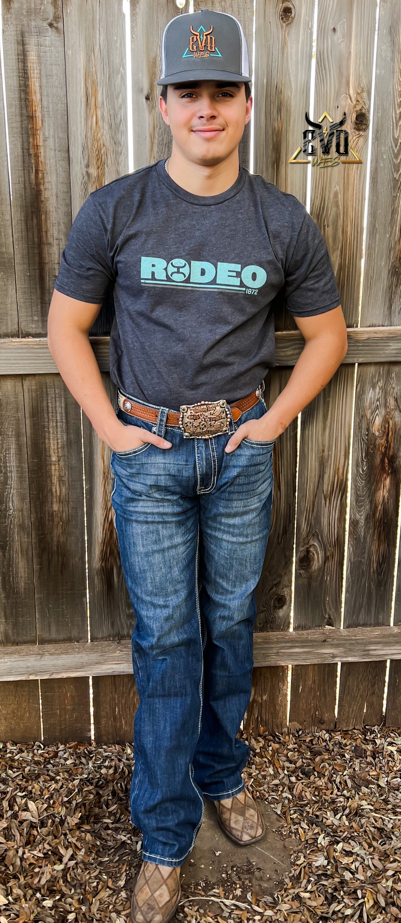 Rodeo Grey Crew Neck Hooey Shirt