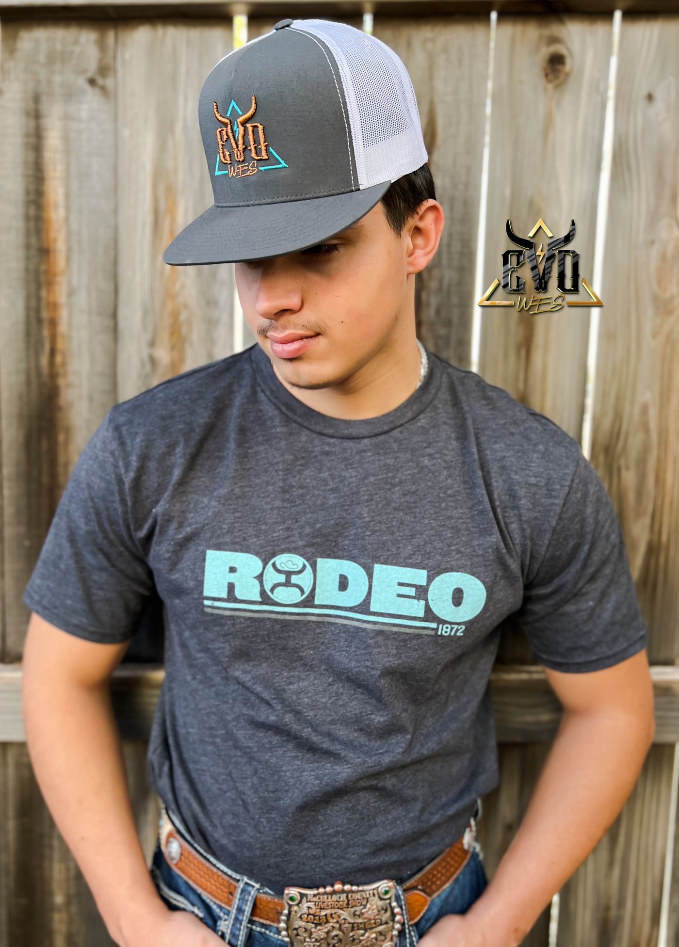 Rodeo Grey Crew Neck Hooey Shirt