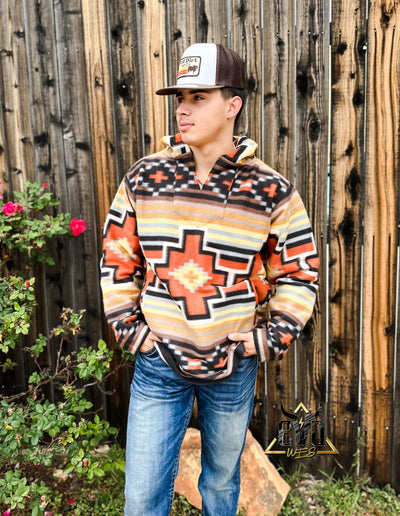 Fly Hawk Tribal Fleece Pullover Hoodie