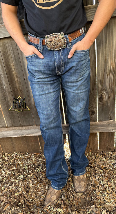 Double Barrel Straight Re Flex Rock & Roll Denim Jeans